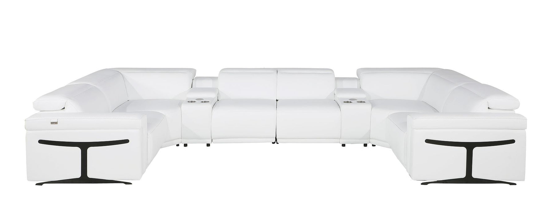 1126 - 8-Piece U-Shaped Sectional Sofa In With 4 Power Recliners & Power Headrest