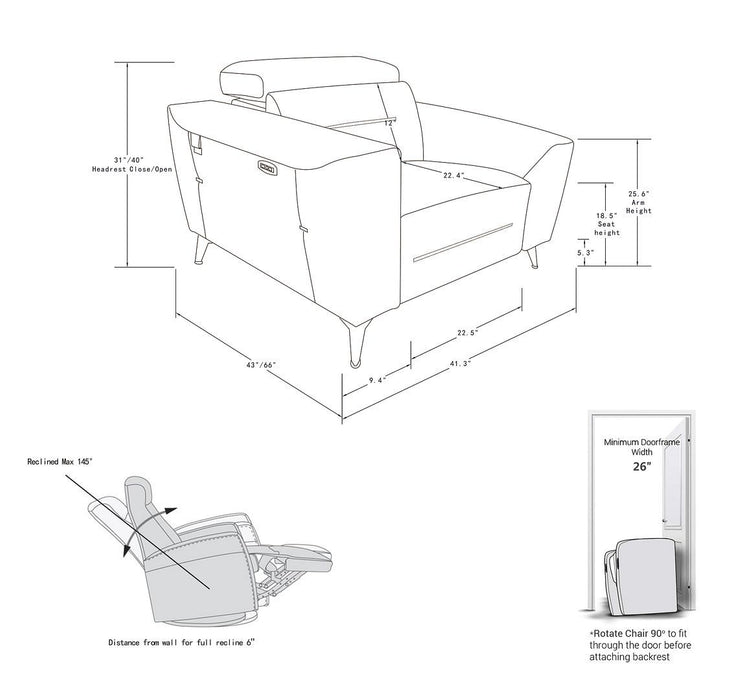 989 - Power Reclining Set With Power Headrest