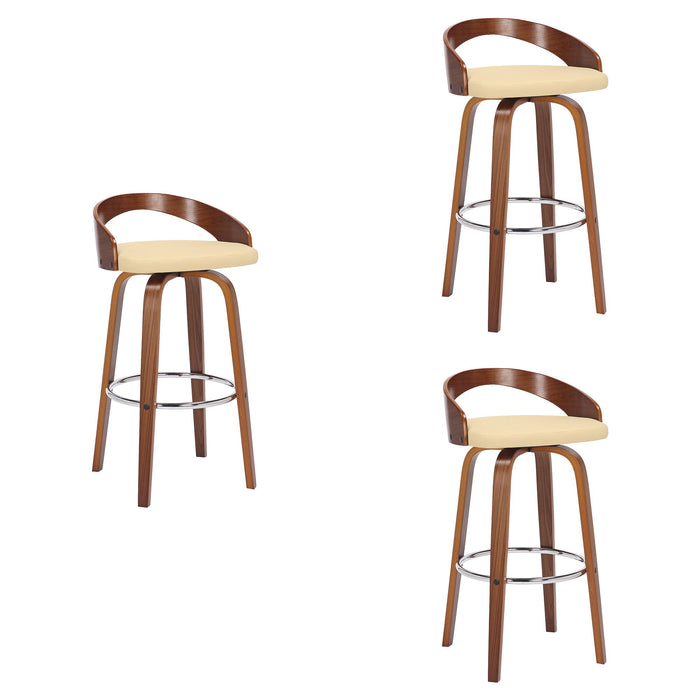 Sonia - 30" Bar Height Swivel Bar Stool - Walnut Wood