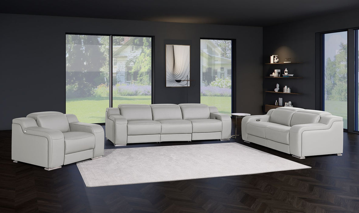 1116 - 6-Piece Modular Power Reclining Sofa, Loveseat & Chair Set In With 6 Power Recliners & Power Headrests
