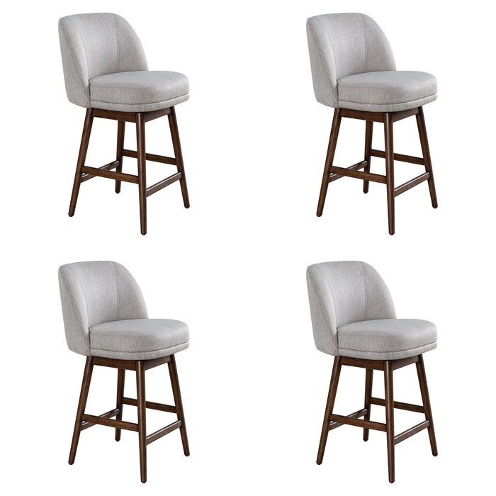 Sadie - Solid Wood Upholstered 26" Counter Height Swivel Barstool