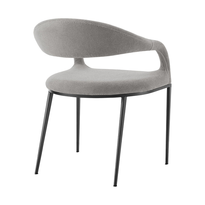Morgan - Upholstered Dining Chair (Set of 2) - Matte Black Legs
