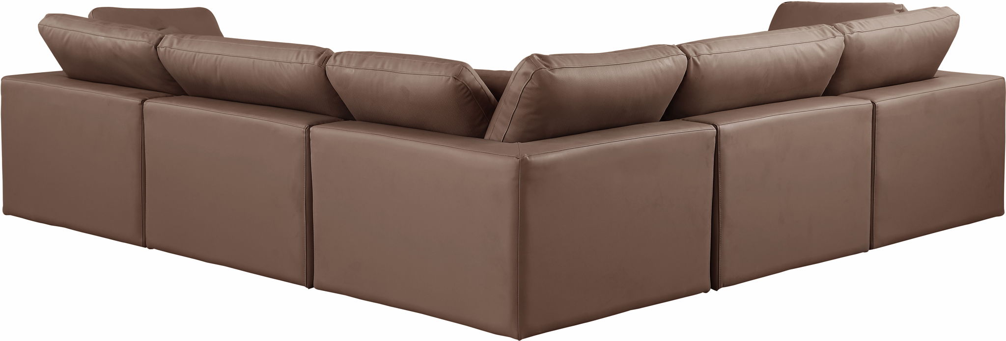 Comfy - 5 Piece Faux Leather Modular Corner Sectional
