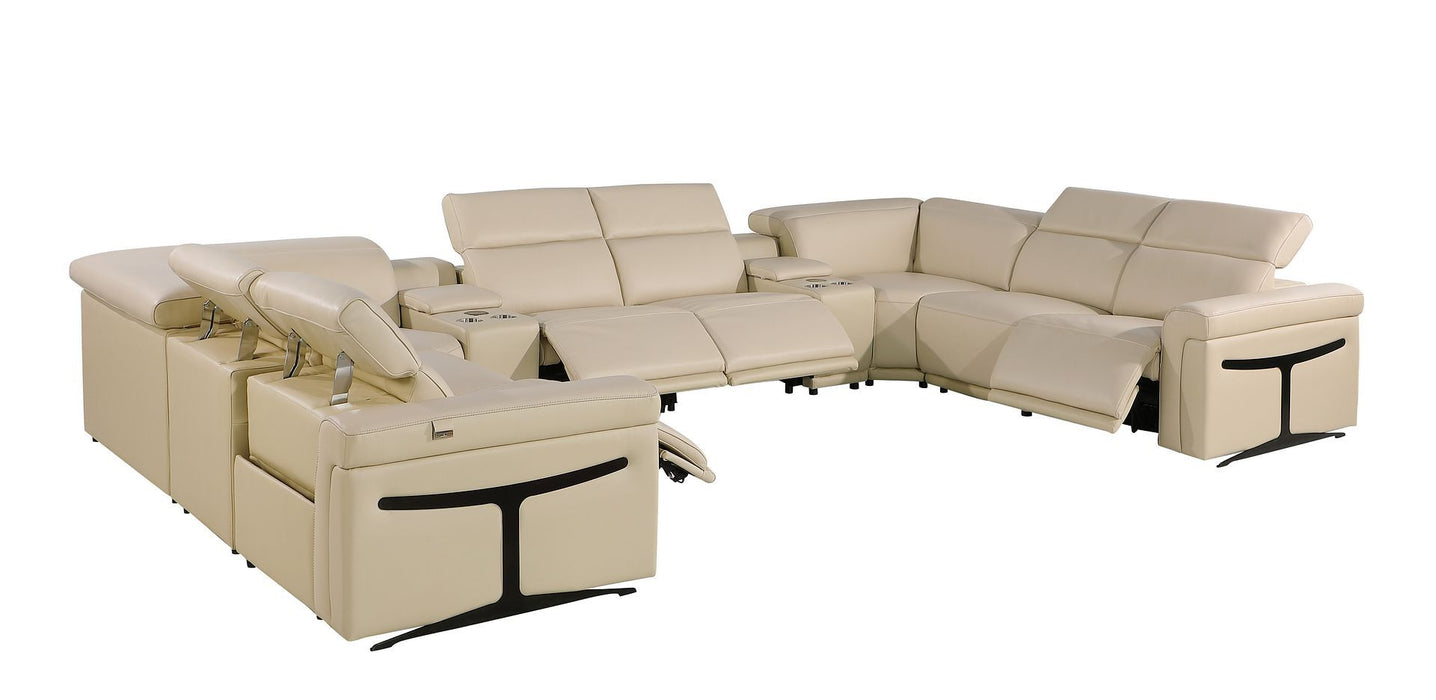 1126 - 10-Piece U-Shaped Sectional Sofa In With 4 Power Recliners & Power Headrests