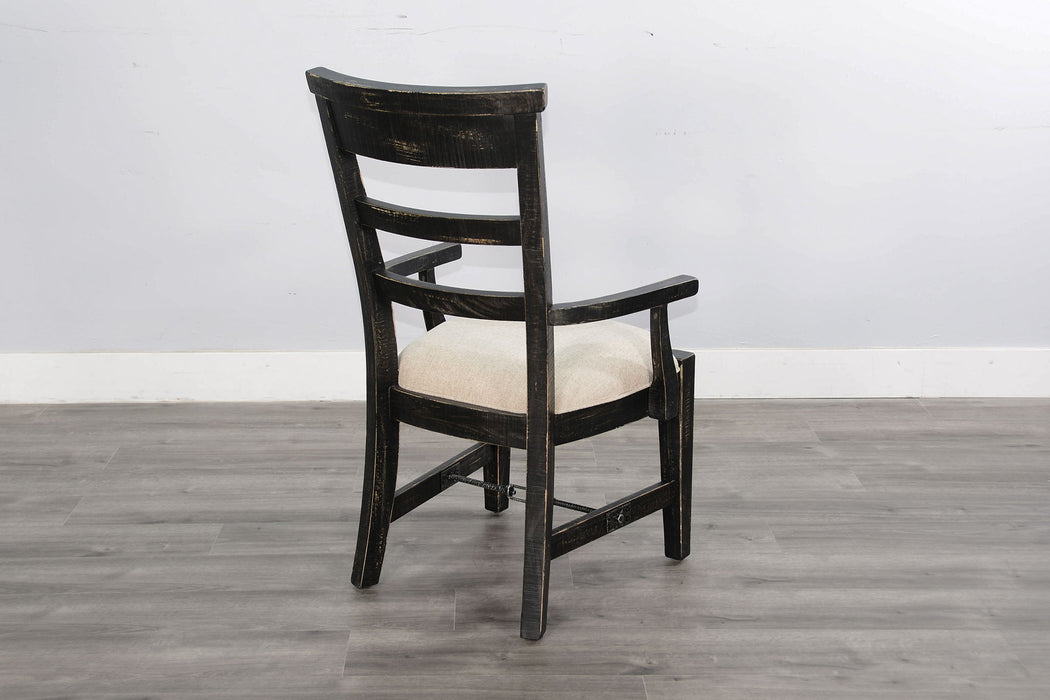 Marina - Wood Arm Dining Chair (Set of 2) - Black Sand