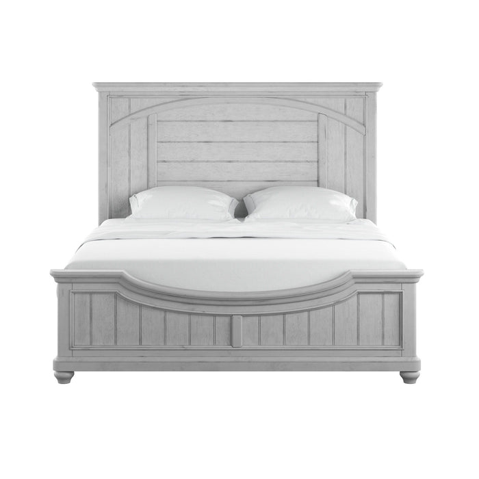 New Haven - King Panel Bed - Oyster Shell