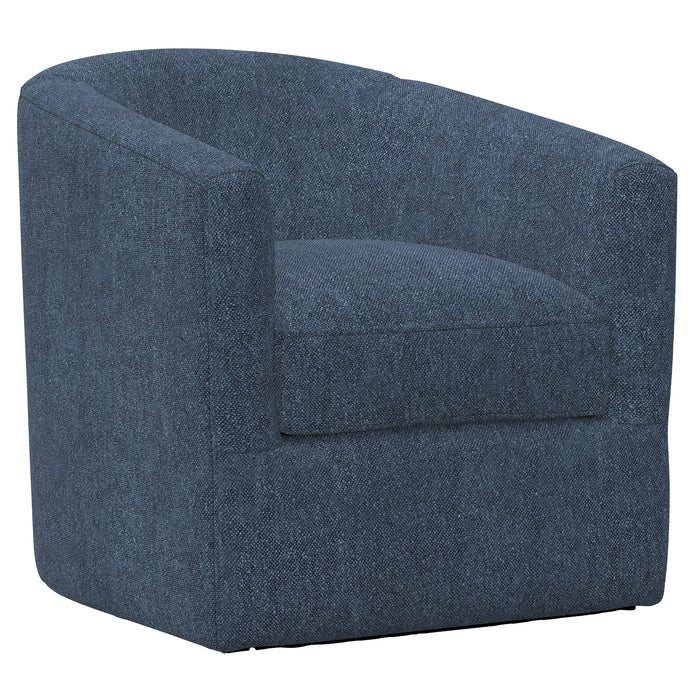 Oliver - Swivel Accent Chair - Textured Navy