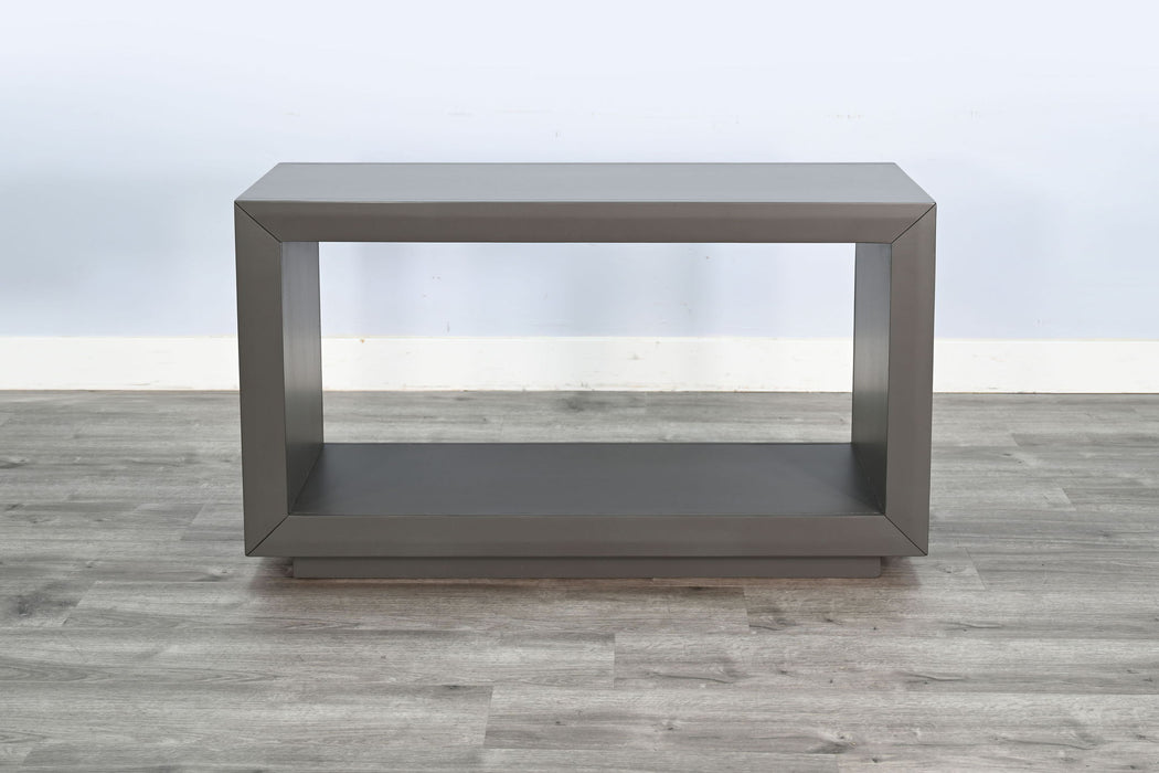 Modern Rectangular Sofa Table With Open Storage - Urban Bronze