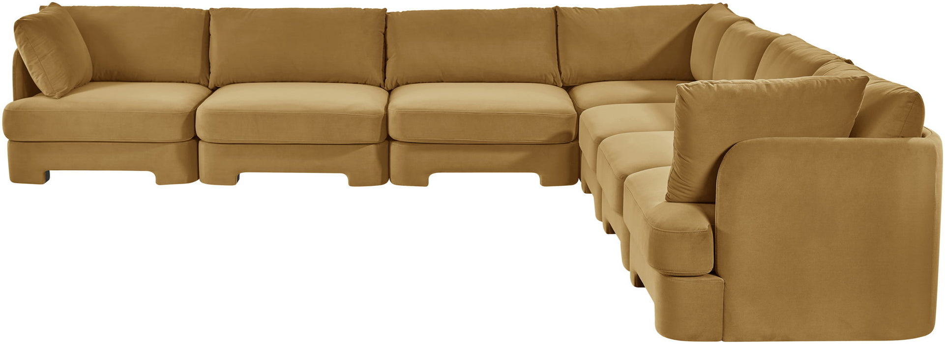 Hammond - Velvet Performance Fabric Upholstered 7 Piece Corner Sectional