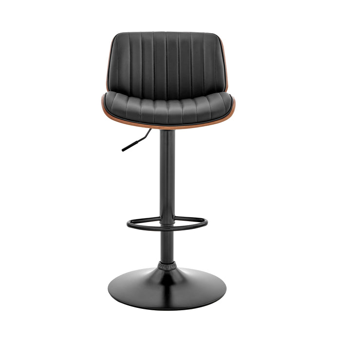 Brock - Adjustable Bar Stool With Black Base