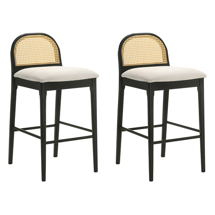 Lucio - Modern Farmhouse Wood Bar Height Kitchen Bar Stool