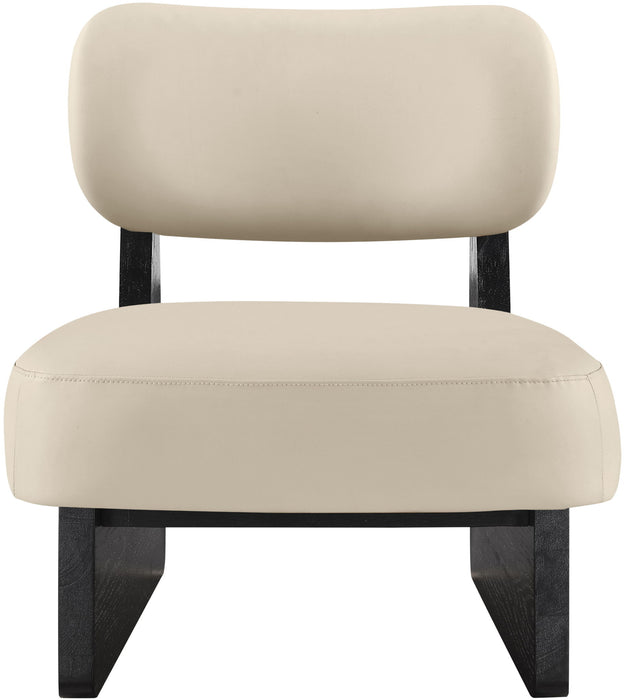 Vetra - Vegan Leather Upholstered Accent Chair With Black Base