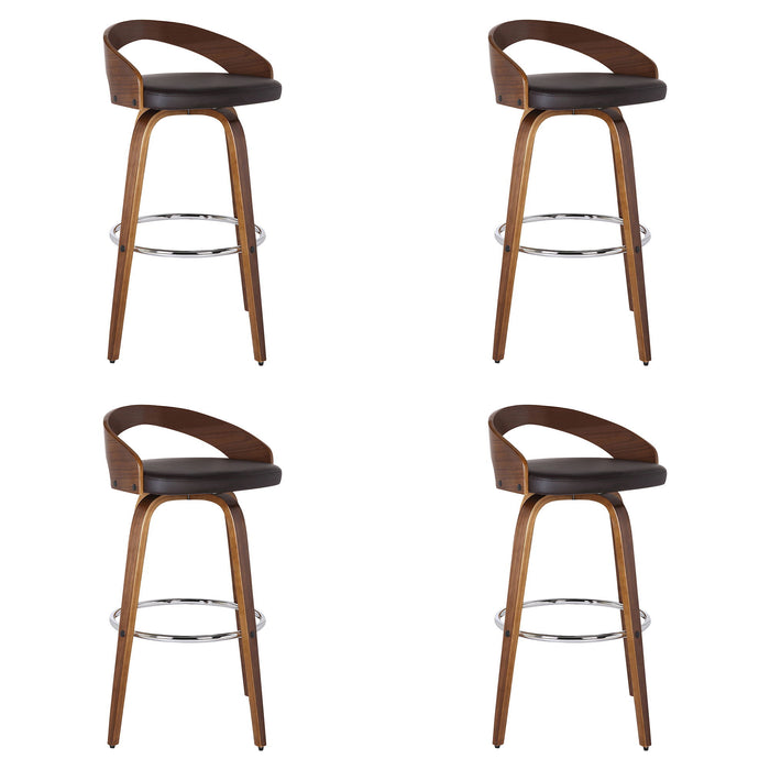 Sonia - 26" Counter Height Swivel Bar Stool - Walnut Wood