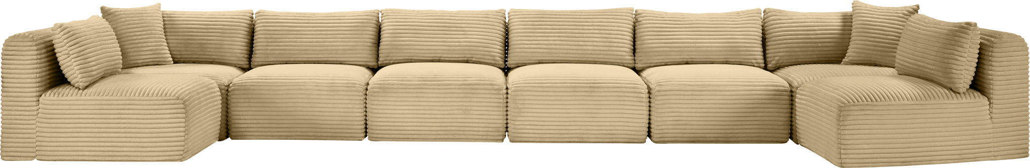 Shaggy - 8 Piece Modular U-Shaped Armless Sectional