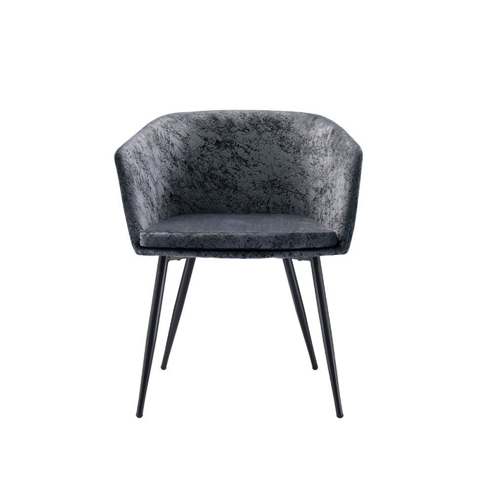 Taigi - Chair & Table - Gray Velvet & Black