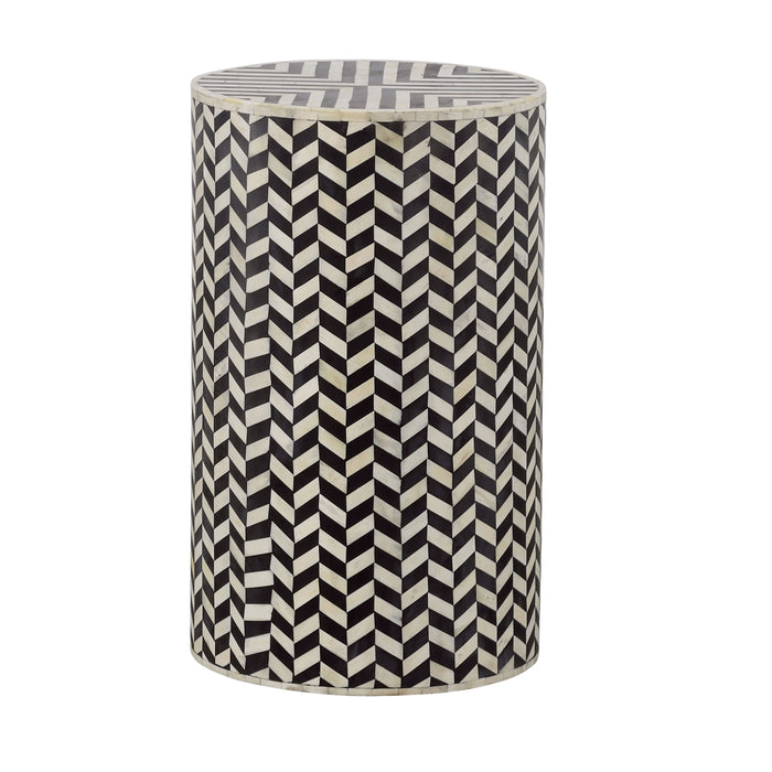 Obsidian - Accent Table - Black / Bone White