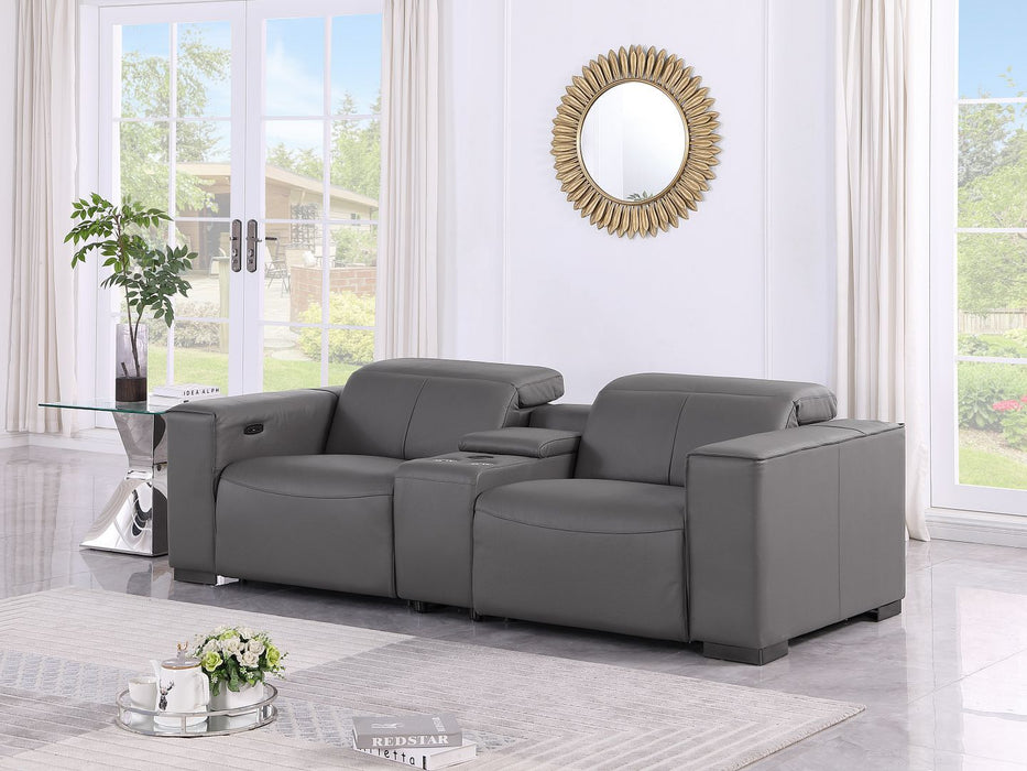 1208 - Dual Power Reclining Console Loveseat