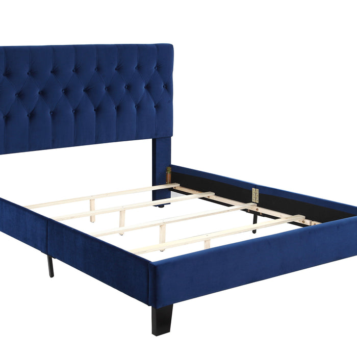 Amelia - Upholstered California King Bed - Navy