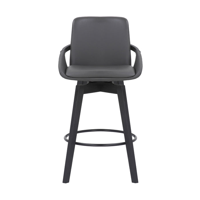 Baylor - Swivel Bar Stool With Black Frame