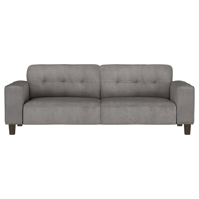 Deerhurst - Upholstered Tufted Track Arm Sofa - Charcoal