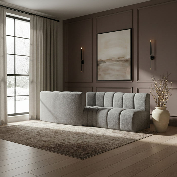 Arc - Boucle Fabric 4 Piece Sofa