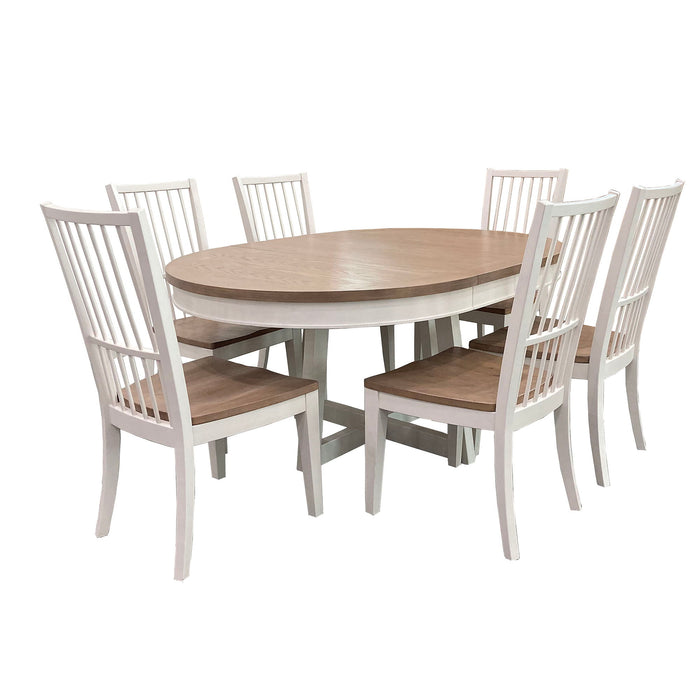 Americana Modern Dining - Round Dining Table With Extensions - Cotton