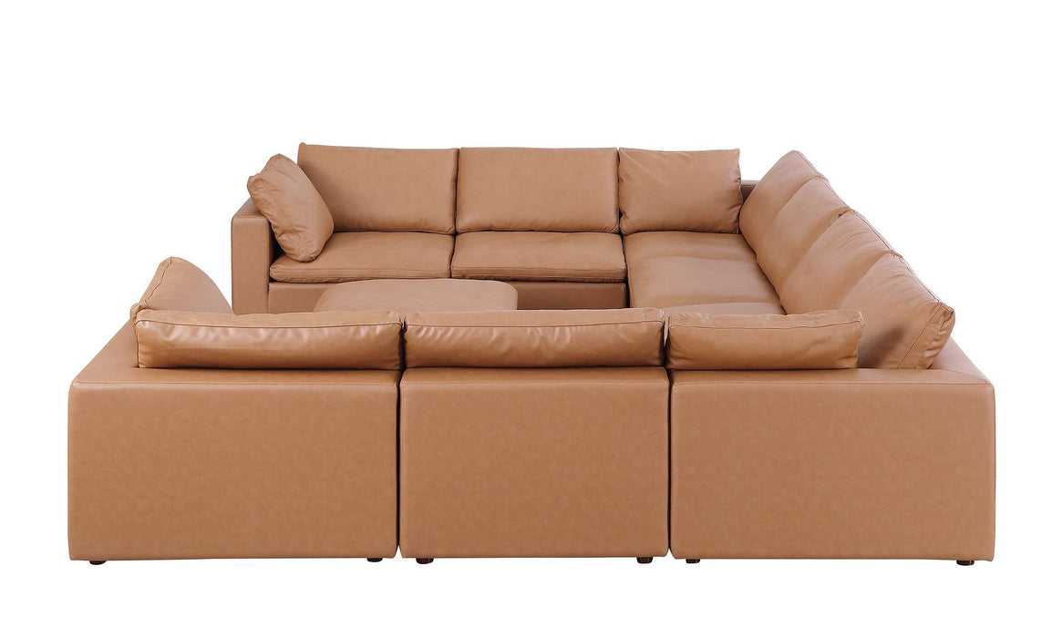 1100 - 9-Piece U-Shaped Sectional In Top-Grain Italian Leather