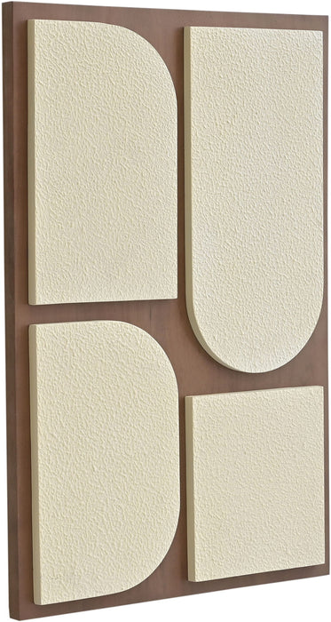 Icon - Mango Wood 4 Piece Wall Art - Brown / Natural