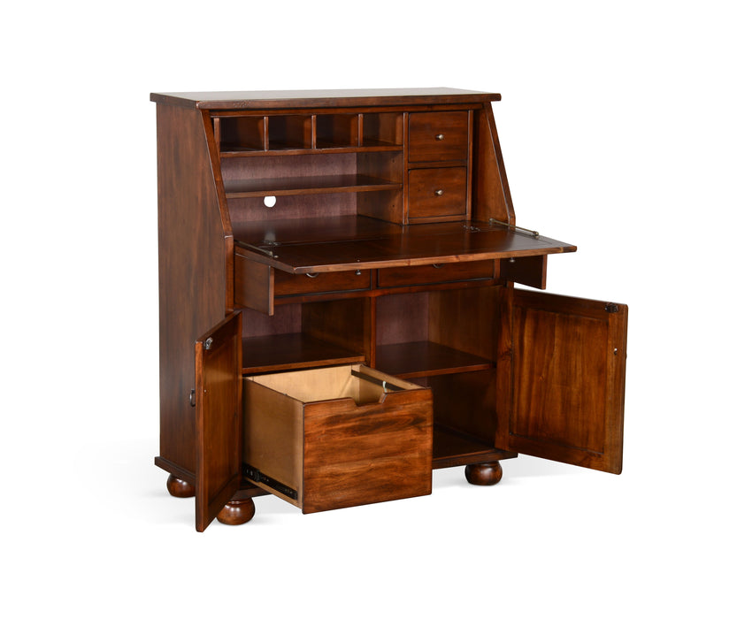 Santa Fe - Dropleaf Laptop Desk - Dark Brown