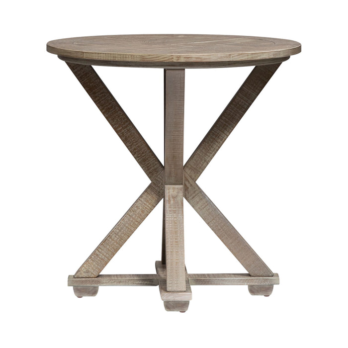 Parkland Falls - Round End Table - Light Brown