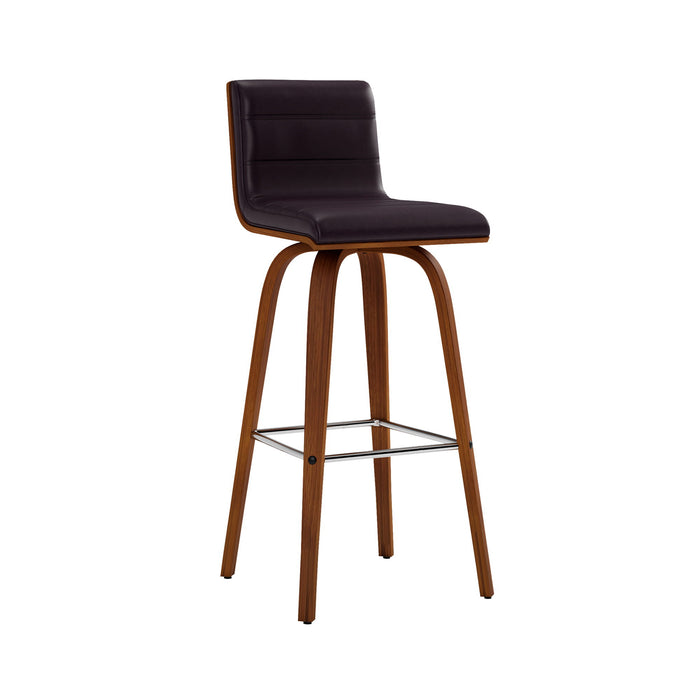 Vienna - 30" Swivel Bar Stool - Walnut Wood