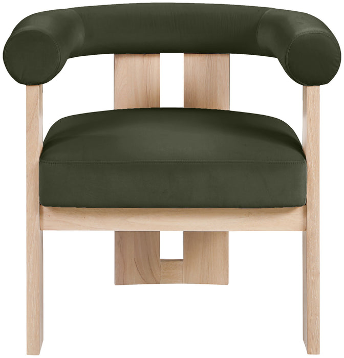 Arienzo - Performance Fabric Upholstered Accent Chair - Natural Base