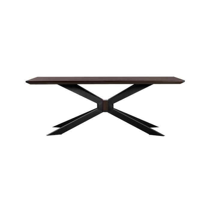 Pirate - Acacia Modern Dining Table - Coffee Bean Brush / Natural Black