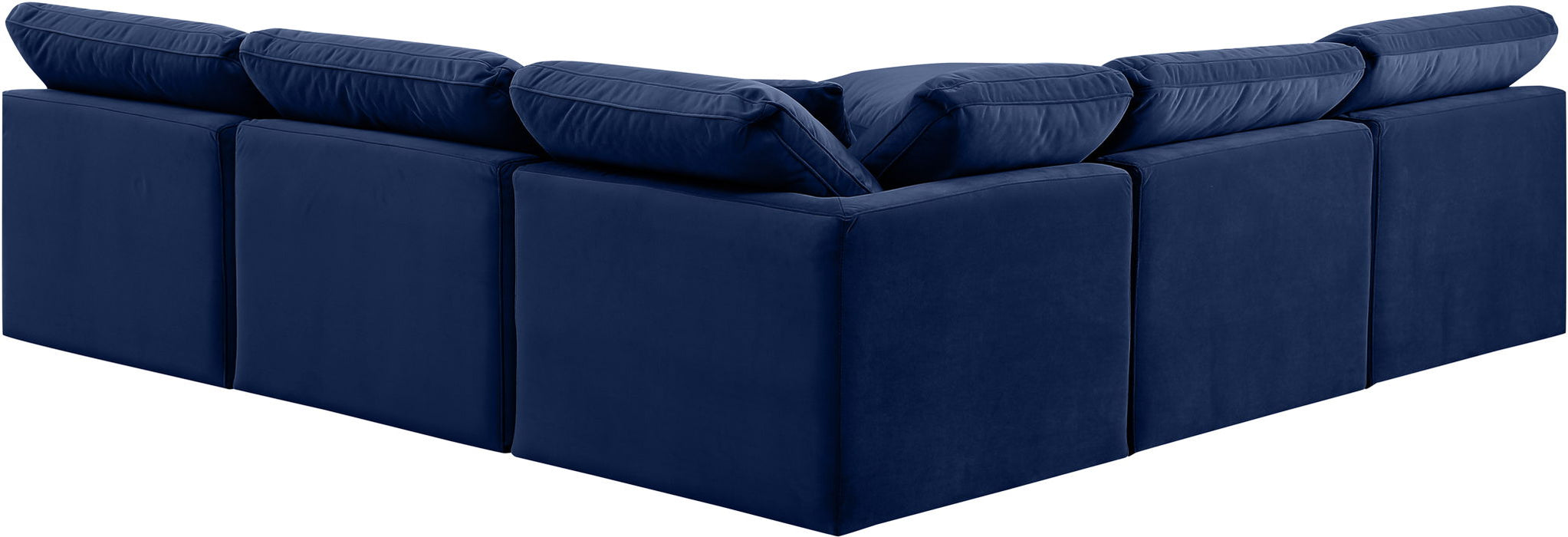 Indulge - Velvet 5 Piece Modular Corner Armless Sectional