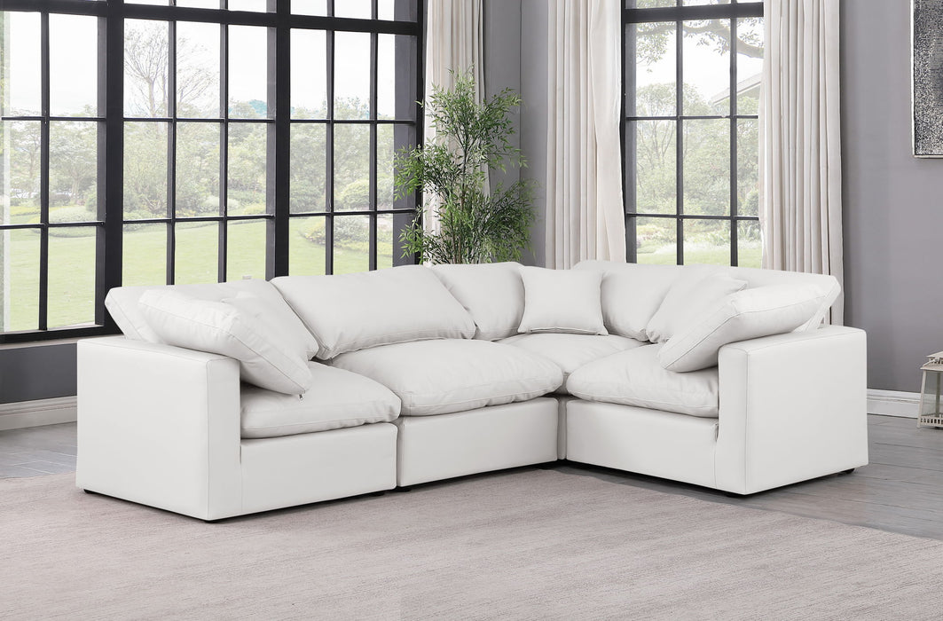 Indulge - Faux Leather 4 Piece Modular Corner Sectional