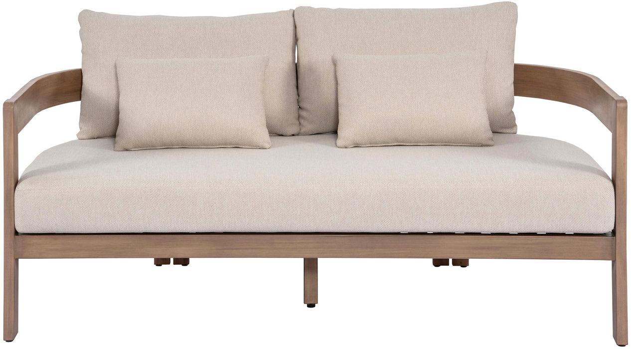 Newport - Water Resistant Fabric 65" Upholstered Outdoor Patio Loveseat