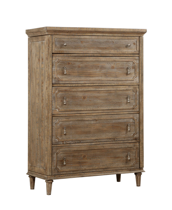 Interlude - 5-Drawer Chest - Sandstone Buff