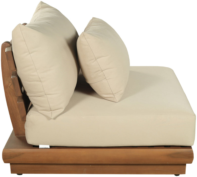 Mirella - Water Resistant Fabric Upholstered Outdoor Patio Modular Armless Chair