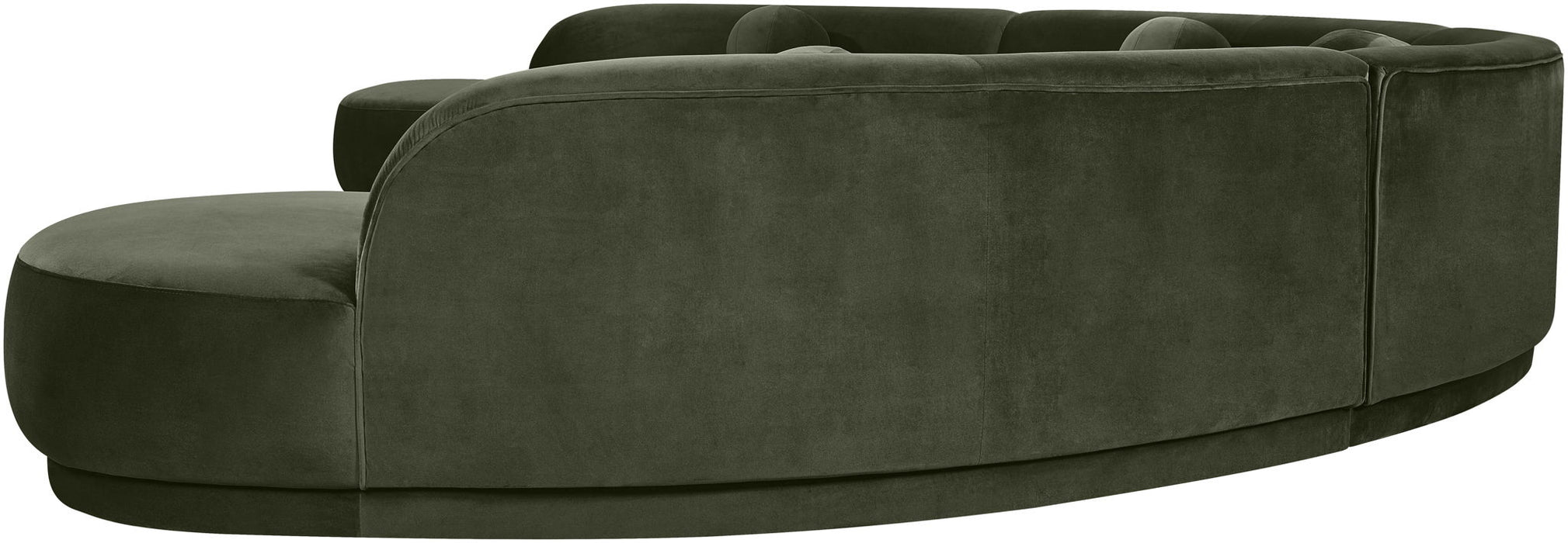 Avra - 189" Velvet Performance Fabric Upholstered Sectional