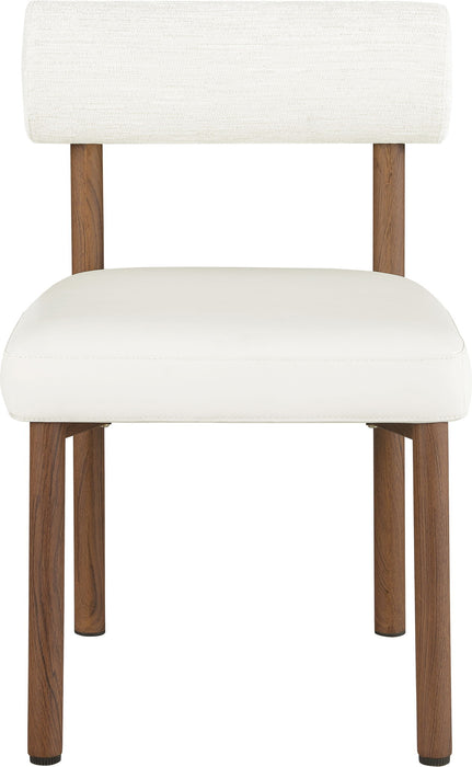 Paramo - Chenille Fabric and Vegan Leather Upholstered Dining Chair