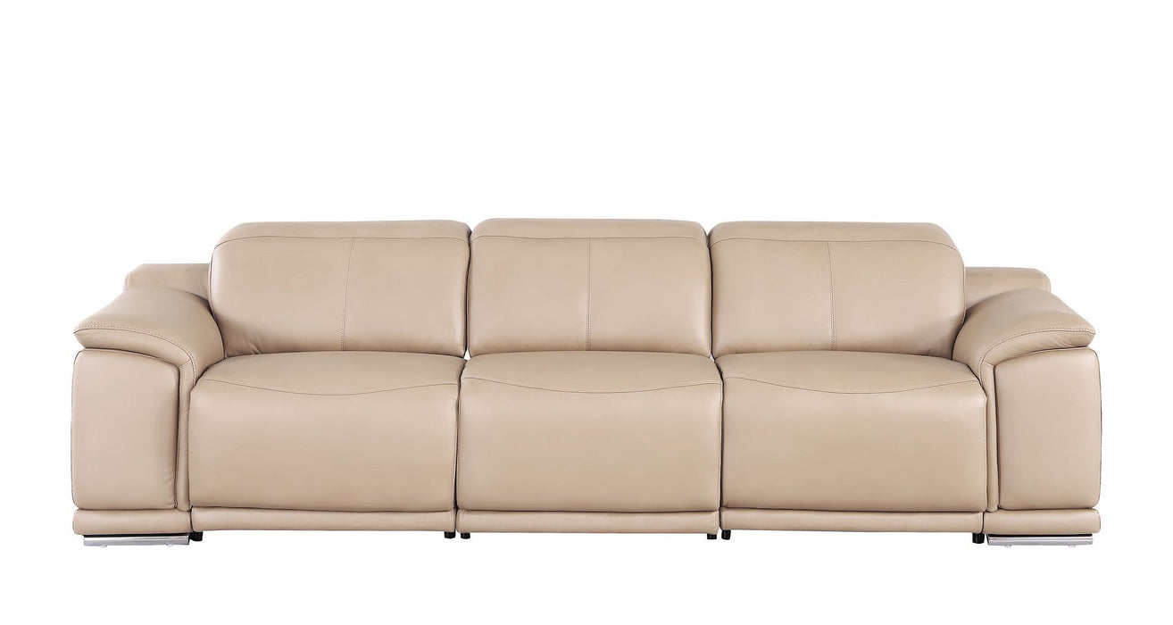 2679 - Genuine Leather Sofa With 3 Power Recliners