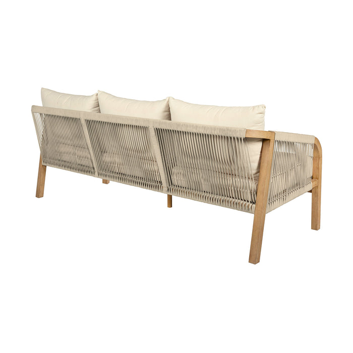 Cypress - Outdoor Patio Sofa - Blonde Eucalyptus / Ivory