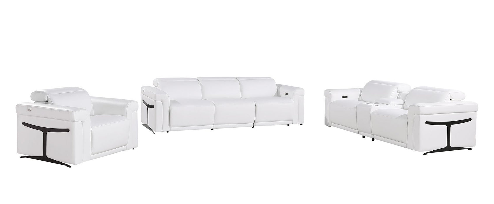 1126 - 7-Piece Modular Power Reclining Sofa, Loveseat & Chair Set In With 5 Power Recliners & Power Headrests