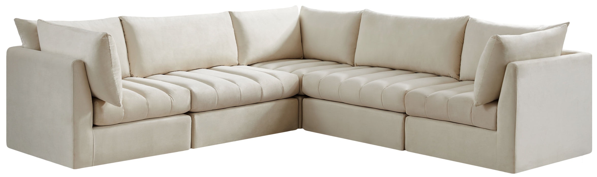 Jacob - Modular Sectional 5 Piece - Cream - Fabric