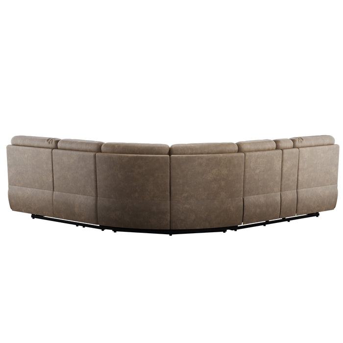 Aurora - Full Sleeper And Power Sectional - Brown