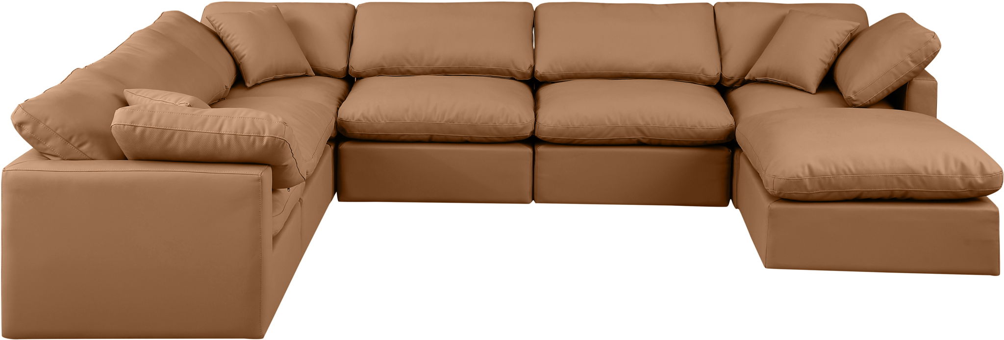 Indulge - Faux Leather 7 Piece Modular Sectional