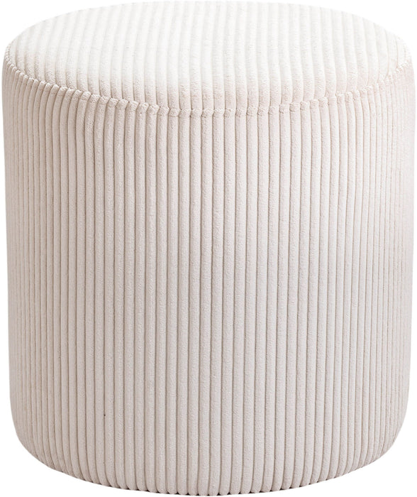 Roy - Round Microsuede Ottoman / Stool
