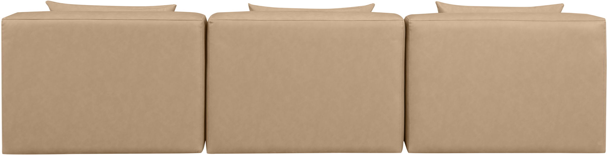 Cube - Modular 3 Piece Armless Sofa - Tan