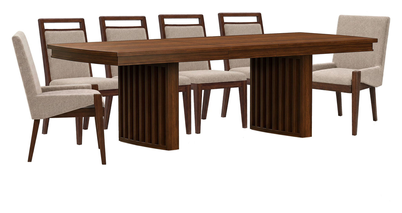 Reena - Extendable Trestle Dining Table Set