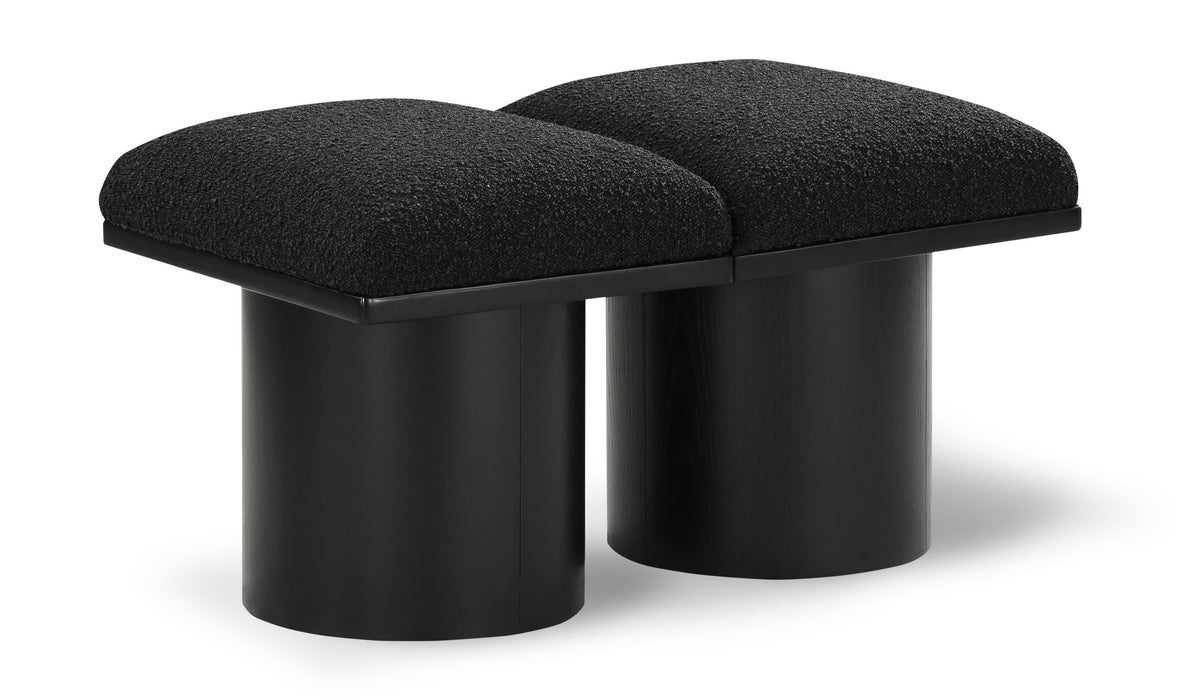 Pavilion - 2 Piece Modular Bench With Black Base